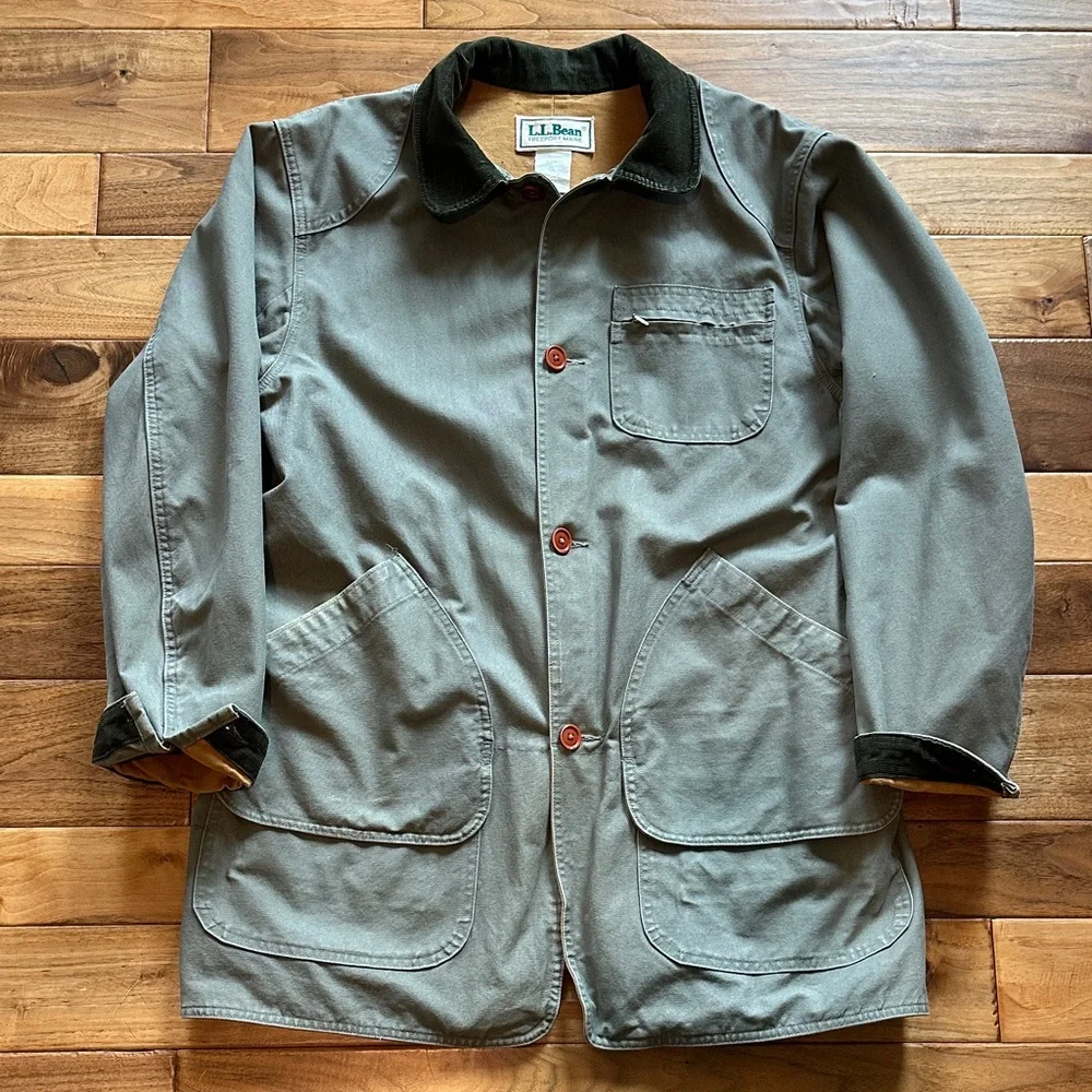 Vintage 90’s L.L. Bean Chore Jacket in Rare Sage Green Color, size L - Picture 1 of 6